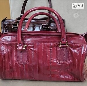 Genuine eelskin Leather handbag